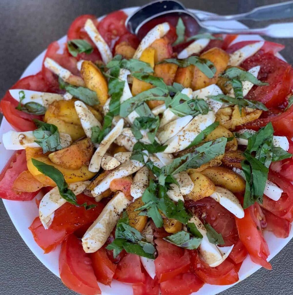 Peach, Tomato Bocconcini Salad