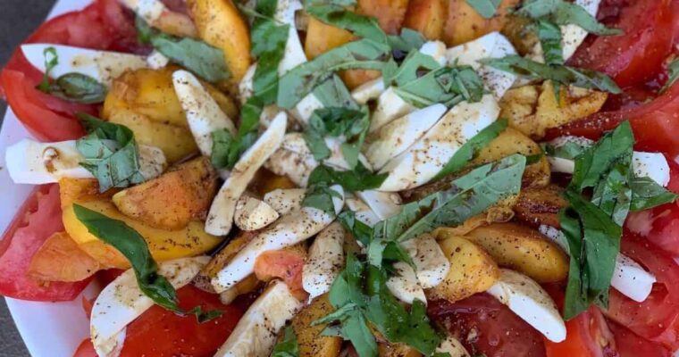 Best summer Salad. Peaches, Tomato & Bocconcini