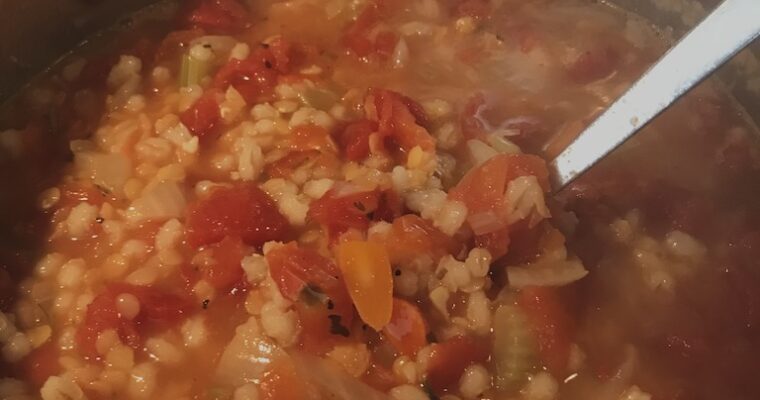 Hearty Lentil Barley Soup